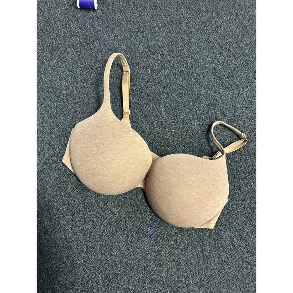 Skims Cotton Teardrop Pushup Bra SZ 34DD Clay Heather Women's New No Tags
